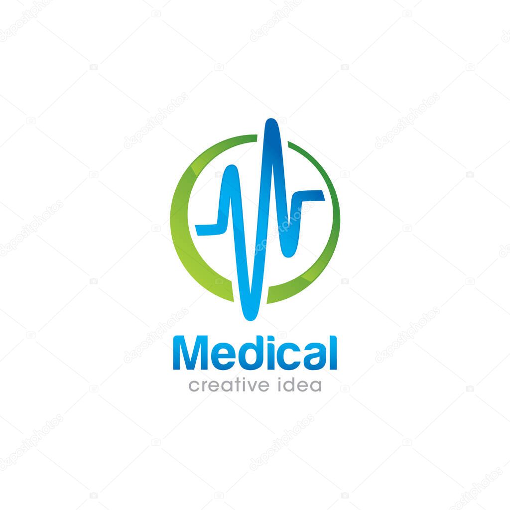 Creative Medical Concept Logo Design Template Vector