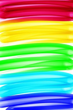 Abstract 3d rainbow colour paint swatches hand drawn illustration clipart