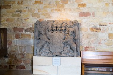 Bad Bentheim, Aşağı Saksonya, Almanya - 19 Mayıs 2019: Bentheim ortaçağ tepe kalesi ilk olarak 11..