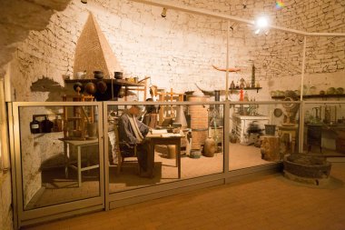 Bad Bentheim, Aşağı Saksonya, Almanya - 19 Mayıs 2019: Bentheim ortaçağ tepe kalesi - Müze