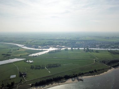 Bremen, Almanya - 1 Haziran 2019: Bremen'in havadan görünümü