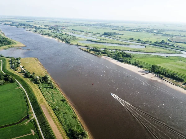 Bremen, Almanya - 1 Haziran 2019: Bremen'in havadan görünümü