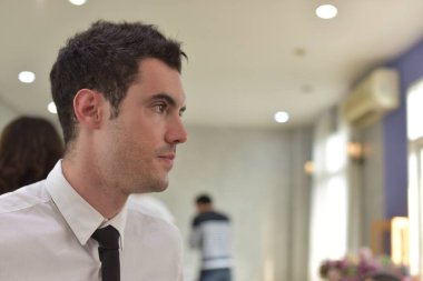 Genç kafkas işadamı yakın çekim