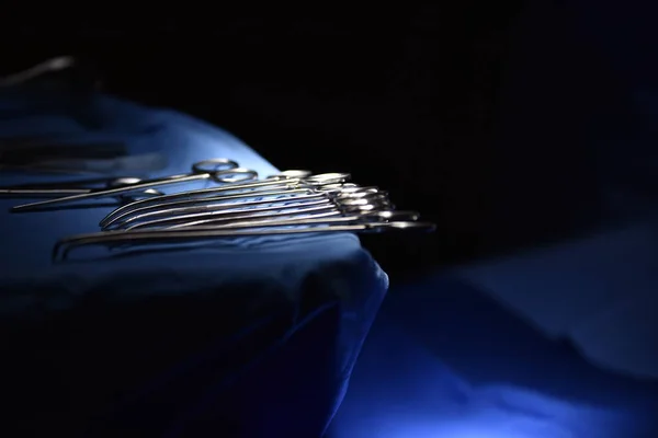 Team Chirurg Aan Het Werk Operatiekamer Chirurgisch Licht Operatiekamer Voorbereiding — Stockfoto