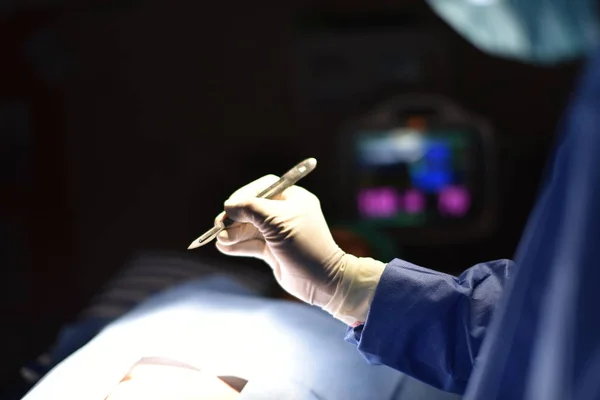 Surgical Light Operating Room Preparation Beginning Surgical Operation Cut Team — Stock Photo, Image