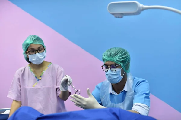 Team Surgeon Work Operating Room Surgical Light Operating