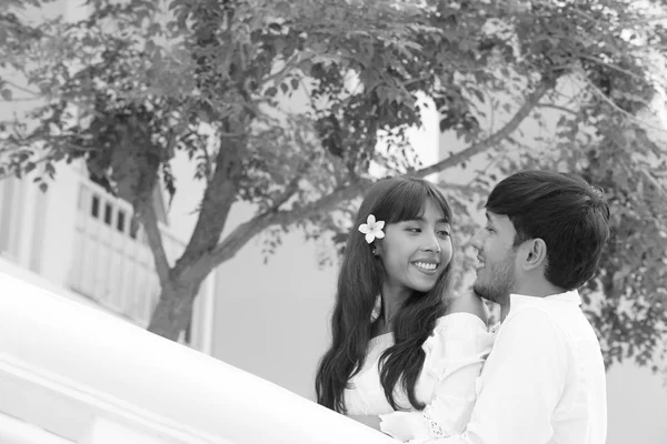 Romantic Couple Wedding Photographycouples Love Young Sweet Enjoy Fresh Air — Stock Photo, Image