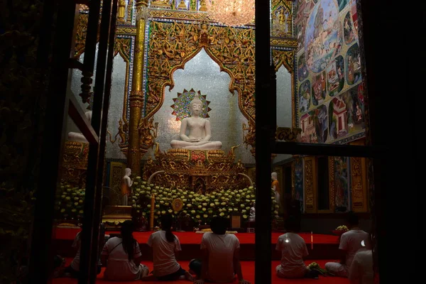 Templo Fue Construido Hace Muchos Años Con Arquitectura Estilo Tailandés — Foto de Stock