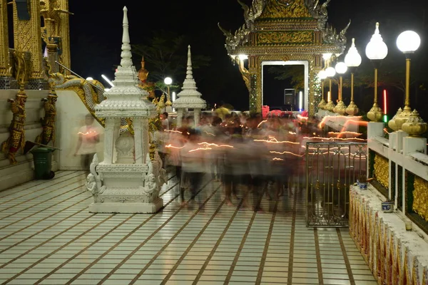 Ancien Temple Avec Lumières Nuit — Photo