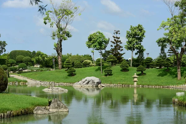 Bahar Balosu Bahçesi. Renkli çiçeklerden oluşan güzel bir bahçe. Bahçe düzenlemeleri. Park et. Güzel Bahçe.