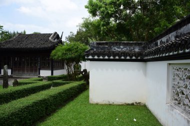 Bahar resmi bahçe. Güzel bahçe yeşil bitki. Resmi bahçe. Park. Güzel güzel renkli çiçekler.