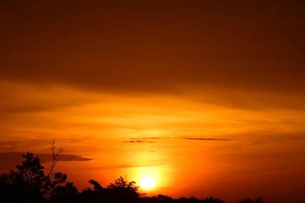 Sky Fält Moln Solnedgång Solnedgång Landskap Fältet Och Himlen Med — Stockfoto