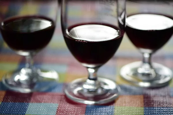 Wine Glasses Table Close — Stock Photo, Image