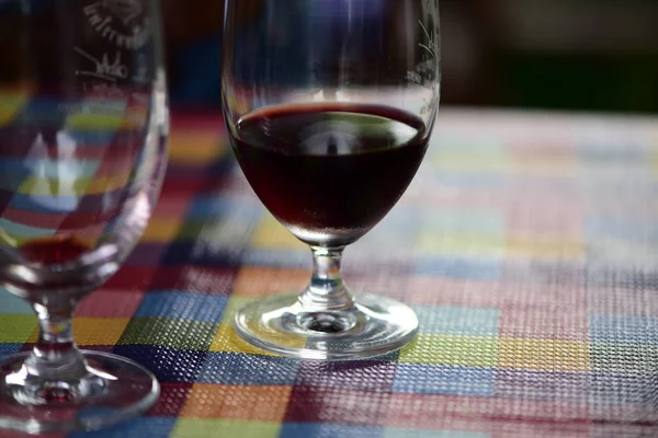 Wine Glasses Table Close — Stock Photo, Image