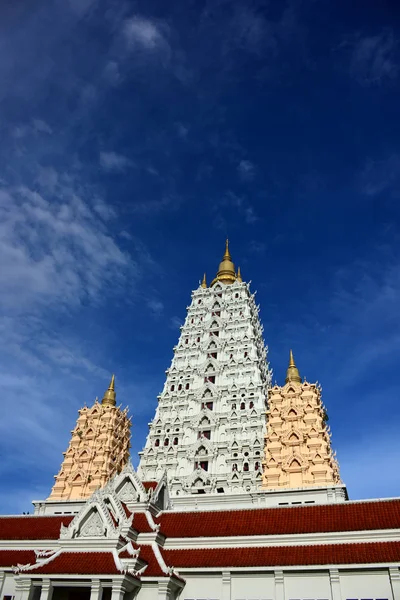 Thaise Patroon Met Gouden Kleur Decoratie Een Prachtige Tempel Met — Stockfoto