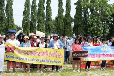 Pluak Daeng farklı gruplardan amatör sporcular etkinliğe katılan. Sağlığı geliştirme ve Pluakdaeng bölgesinde, 24 Haziran 2018: Rayong, Tayland insanlar uyuşturucu direnmeye.