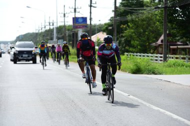 Pluak Daeng farklı gruplardan amatör sporcular etkinliğe katılan. Sağlığı geliştirme ve Pluakdaeng bölgesinde, 24 Haziran 2018: Rayong, Tayland insanlar uyuşturucu direnmeye.