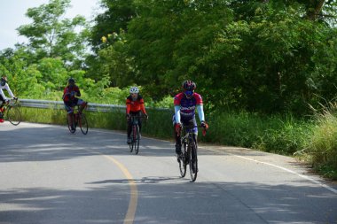 Pluak Daeng farklı gruplardan amatör sporcular etkinliğe katılan. Sağlığı geliştirme ve Pluakdaeng bölgesinde, 24 Haziran 2018: Rayong, Tayland insanlar uyuşturucu direnmeye.