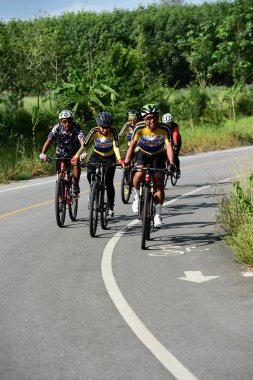 Pluak Daeng farklı gruplardan amatör sporcular etkinliğe katılan. Sağlığı geliştirme ve Pluakdaeng bölgesinde, 24 Haziran 2018: Rayong, Tayland insanlar uyuşturucu direnmeye.