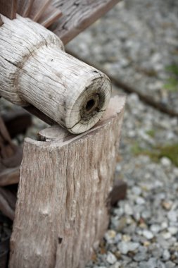 Ahşap endüstriyel nesne yakın