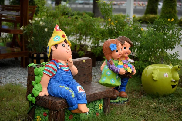 Belles Poupées Argile Pour Décoration Jardin Décoration Maison — Photo