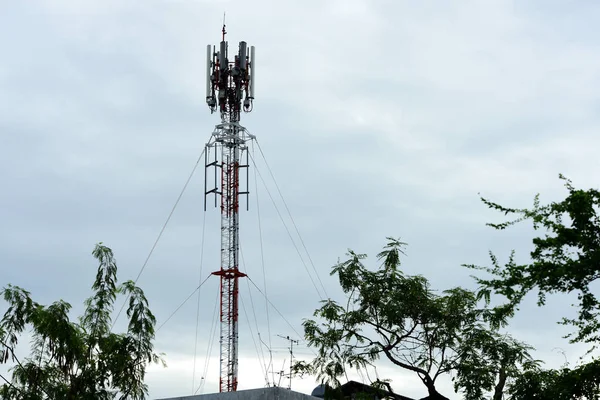 Broadcast Tower Sky Achtergrond — Stockfoto