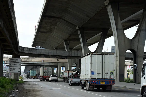 Grande Rodovia Com Carros Tailândia — Fotografia de Stock