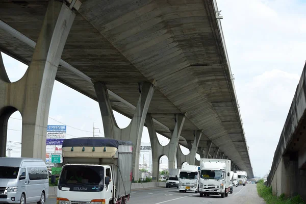 Grande Autoroute Avec Des Voitures Thaïlande — Photo