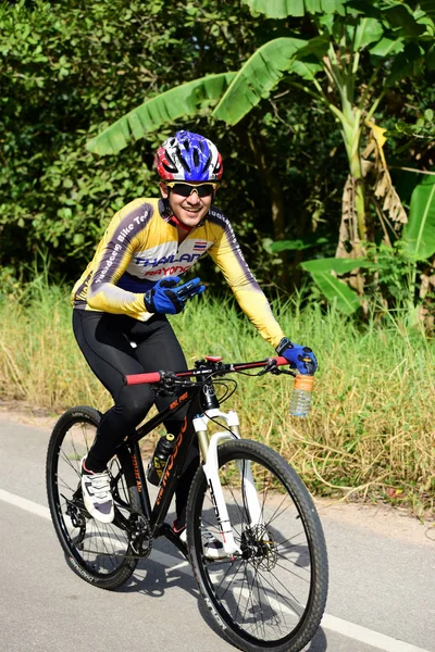 Thailand Juni 2018 Fietswedstrijd Landelijke Weg — Stockfoto