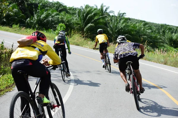 Tailândia Junho 2018 Concurso Bicicleta Estrada Rural — Fotografia de Stock