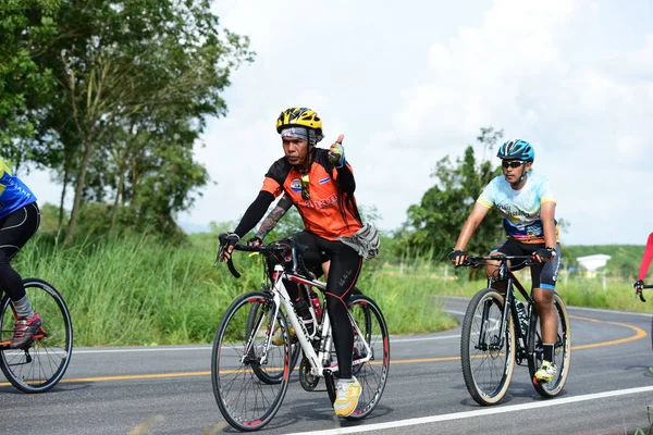 Thaïlande Juin 2018 Compétition Cycliste Sur Route Rurale — Photo