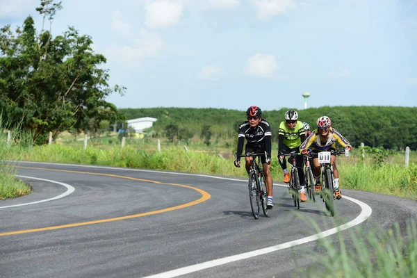 Thaïlande Juin 2018 Compétition Cycliste Sur Route Rurale — Photo