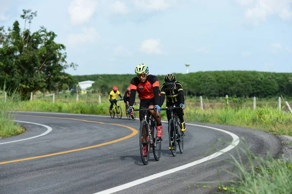 Thaïlande Juin 2018 Compétition Cycliste Sur Route Rurale — Photo