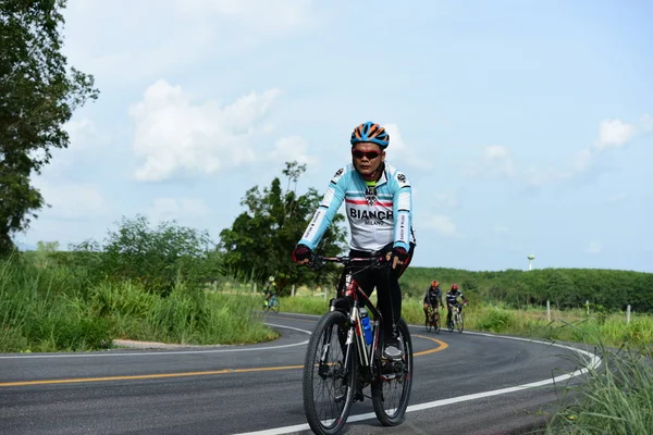 Thaïlande Juin 2018 Compétition Cycliste Sur Route Rurale — Photo