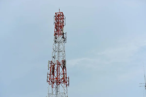 Large Communication Tower Sky — Stock Photo, Image