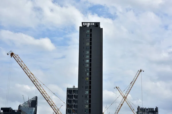 Edifícios Cidade Moderna Achar Estão Construção Bangkok Thailandmodern Office Building — Fotografia de Stock