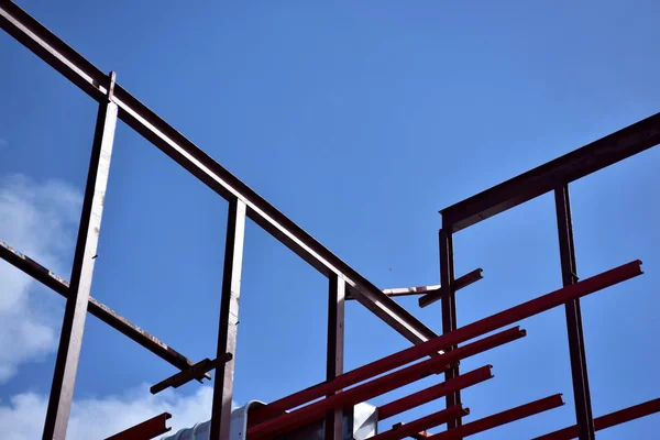 Stalen Frame Ontworpen Voor Het Maken Van Een Parkeergarage Foto — Stockfoto