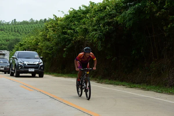 Thaïlande Juin 2018 Compétition Cycliste Sur Route Rurale — Photo