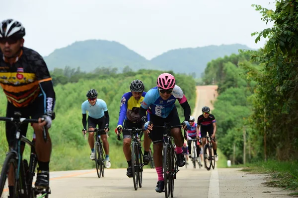Amateur Bike Athletes Make Most Efforts Bicycle Race Charity Trip — Photo
