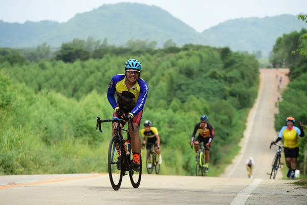 Amatőr Kerékpár Sportolók Hogy Legtöbb Erőfeszítéseiket Bicycle Race Jótékonysági Utazás — Stock Fotó