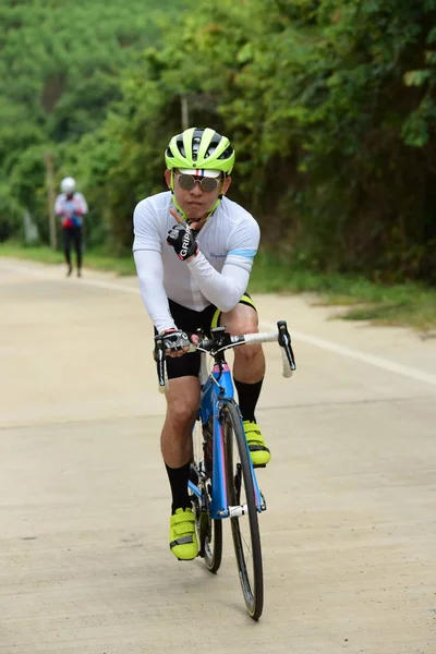 Amateur Bike Athletes Make Most Efforts Bicycle Race Charity Trip — Photo