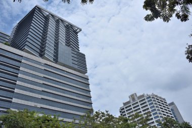 Şehir Merkezi ve yüksek binaların Bangkok ziyaretçilere Park üzerinde 20 Eylül 2018.