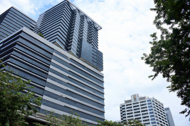 Şehir Merkezi ve yüksek binaların Bangkok ziyaretçilere Park üzerinde 20 Eylül 2018.