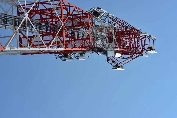 Torre Transmissão Fundo Céu — Fotografia de Stock