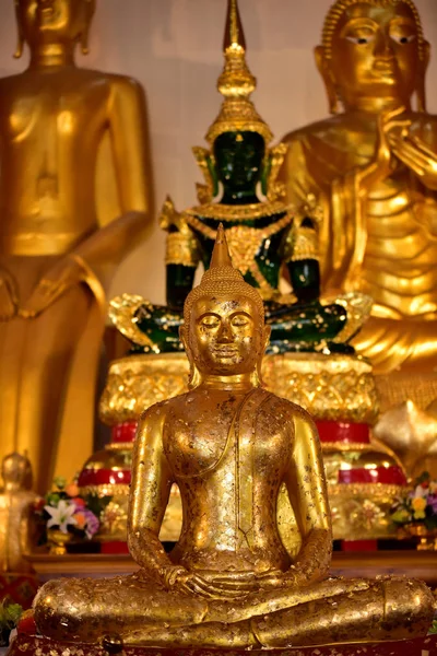 Viejo Templo Budista Oro Bangkok Tailandia Santuario Dentro Templo Budista — Foto de Stock