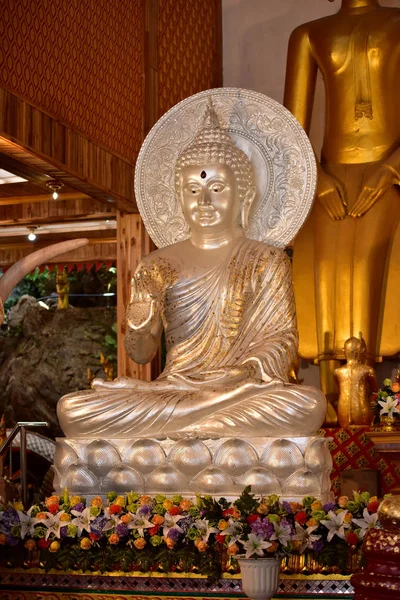 Oude Gouden Boeddhistische Tempel Bangkok Thailand Shrine Binnenkant Van Een — Stockfoto
