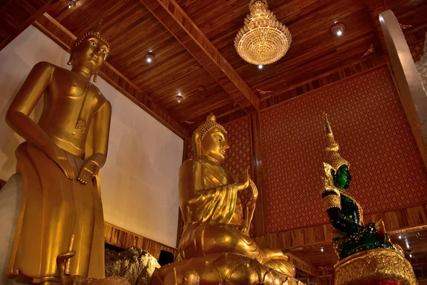 Estatua Oro Buddha Templo Tailandia — Foto de Stock