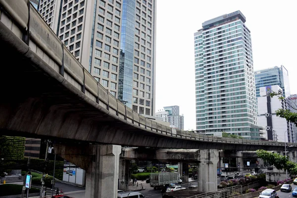 Car Traffic Bridge Big City — Stock Photo, Image