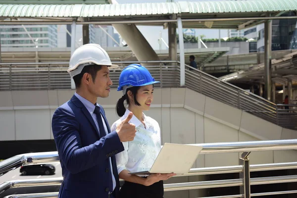 Head of the engineer to check the project.Portrait of professional engineer.Portrait of Asian male contractor engineer.Portrait of Asian  contractor engineer.