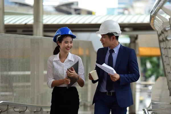 Head of the engineer to check the project.Portrait of professional engineer.Portrait of Asian male contractor engineer.Portrait of Asian  contractor engineer.